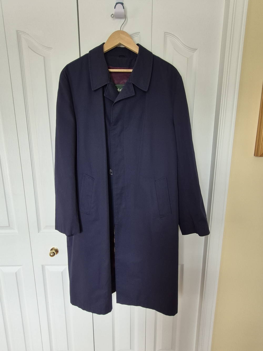 Canadian made Men's Navy Single-Breasted Trench Coat